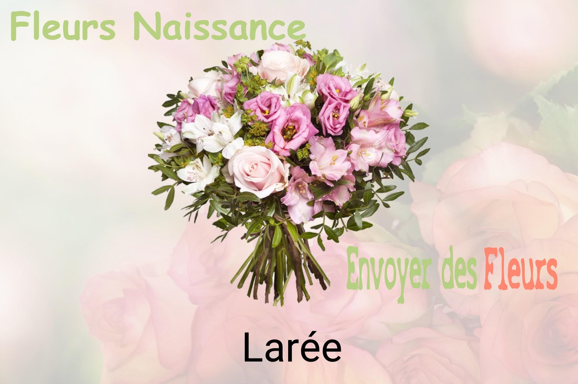 Bouquet de fleurs de naissance livré à Larée