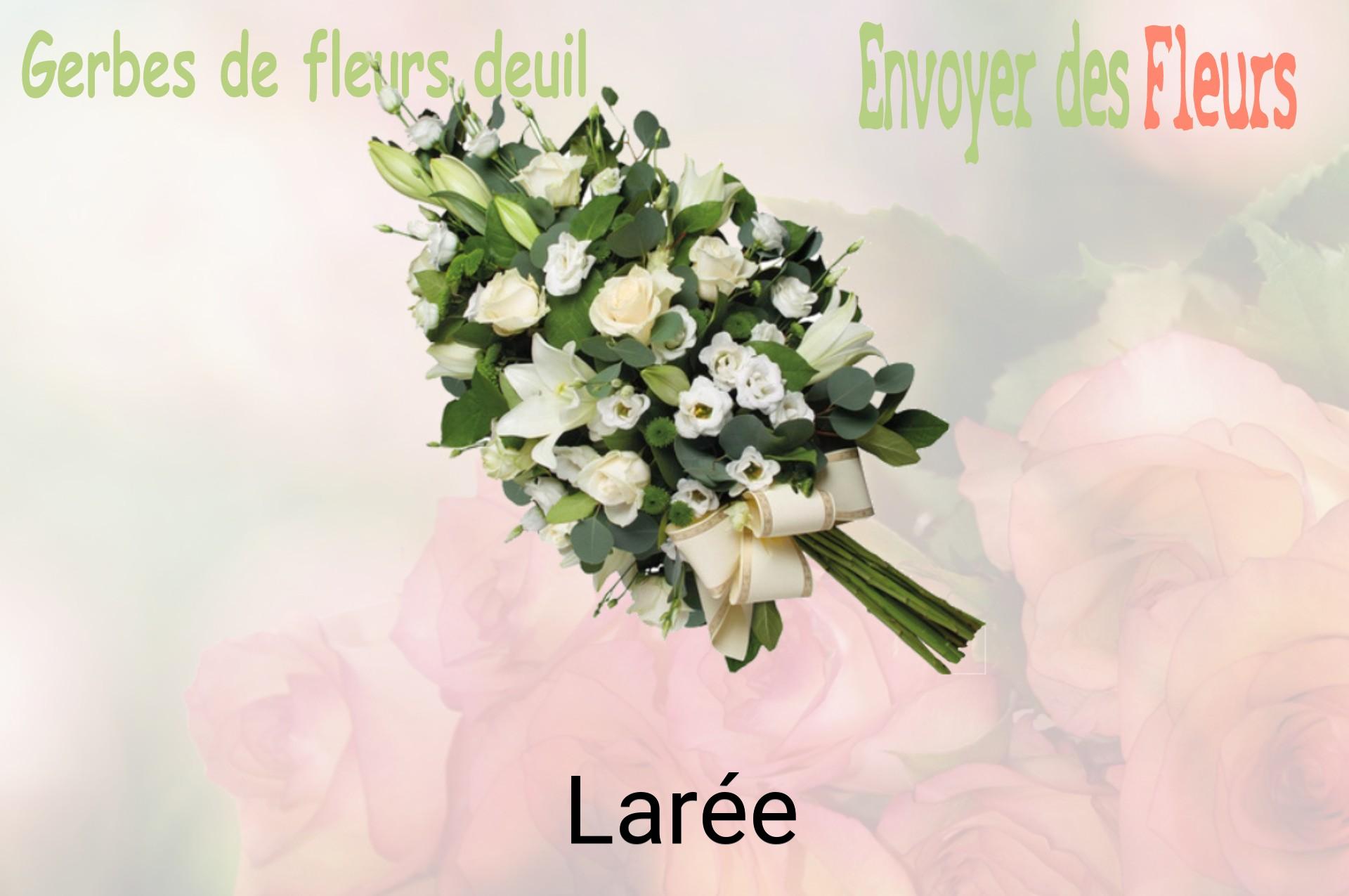 Gerbe de fleurs de deuil livrée à Larée